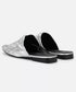 Crinkle Square Backless Mules